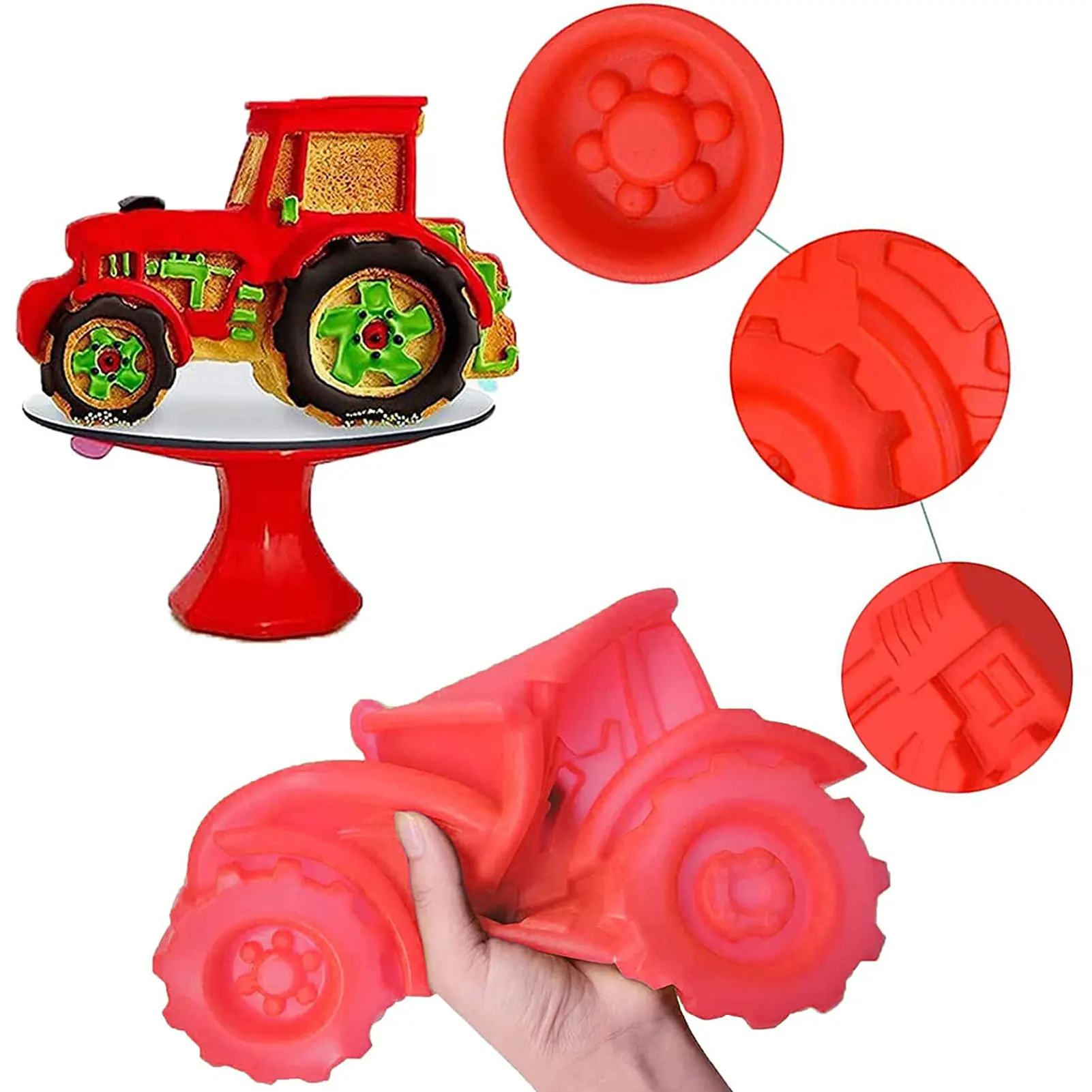 DIY Bakeware Molds Tractor Locomotive Shape Cake Chocolate Desserts Candy Making Baking Pans Silicone Baking Decorating Tools