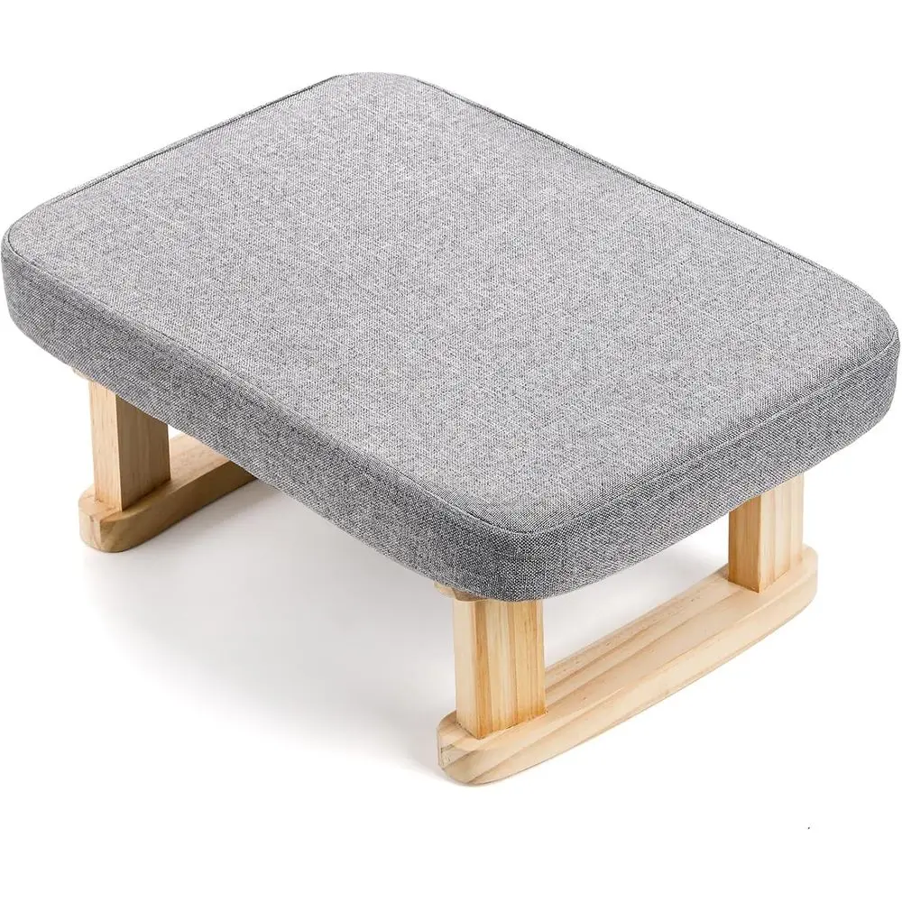 

Small ootstool Ottoman, Recabric oot Stool Rest with Wooden Legs and Non-Slip Sot Padding, ern ootstools Step or Couch, Desk, Oi
