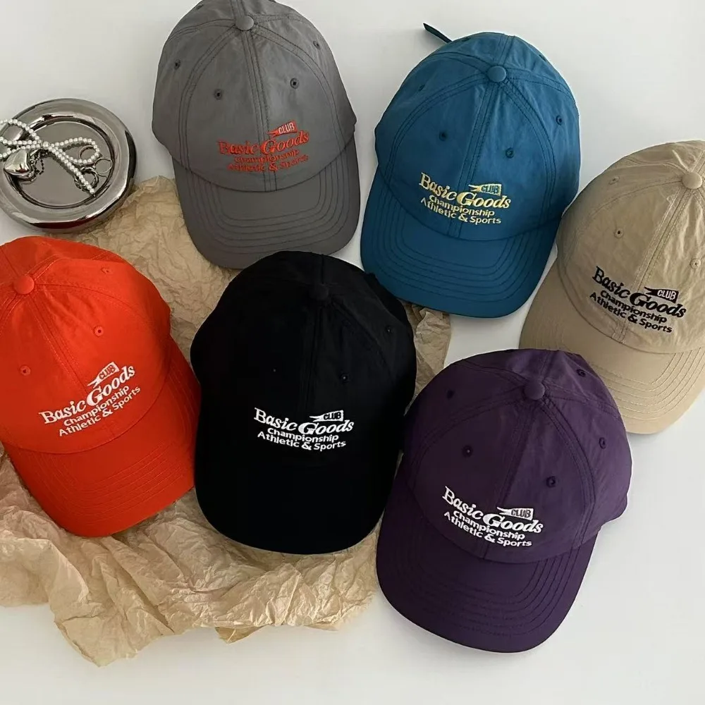 Gorra de Béisbol Coreana Estilo INS, Delgada, de Secado Rápido, con Letras Bordadas, Protección UV, Unisex, Moderna, Casual, para Exteriores