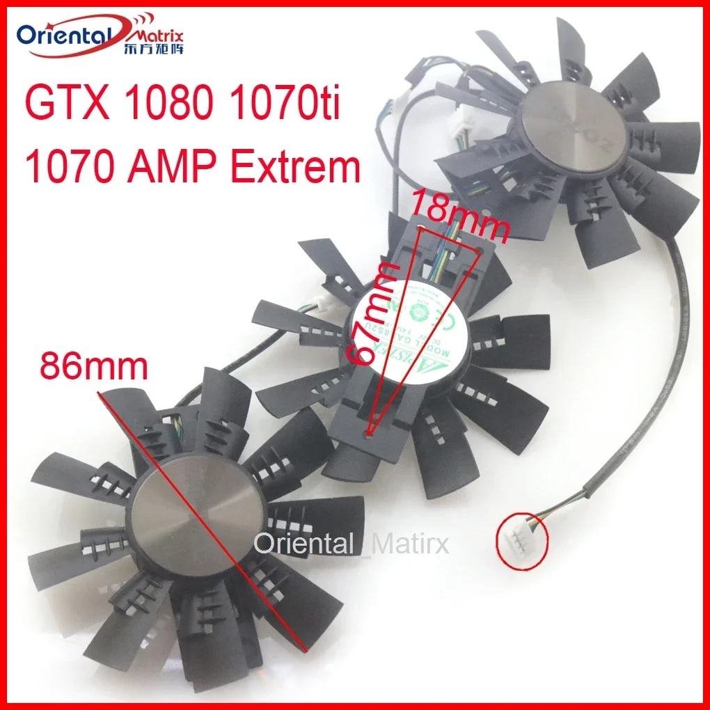 

3pcs/Lot GAA8S2U 12V 0.45A 86mm 4Pin Fan For ZOTAC GTX980TI GTX1080 1070ti 1070 AMP Extreme Graphics Card Fan