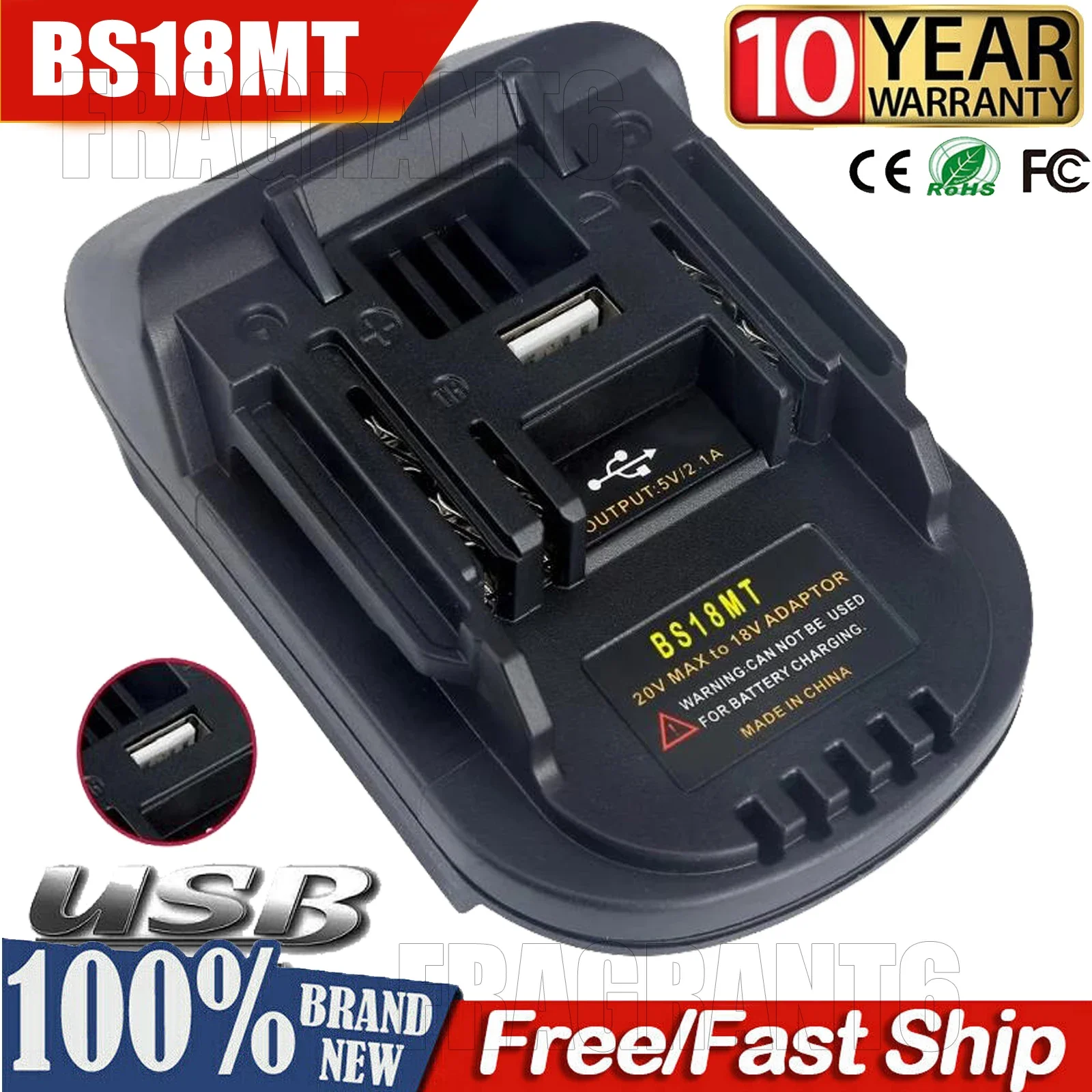 Conversor de Adaptador de Bateria Usb para Bosch Bateria Converta para Ferramentas de Lítio Makita bl 1860 Bat619g 620 Baterias Bs18mt 18v