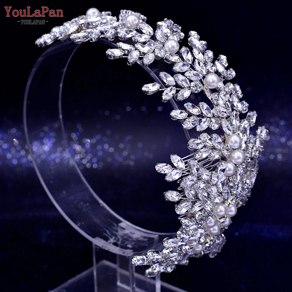 

YouLaPan Wedding Hair Accessories Bridal Luxury Pearl Headband Bride Headpiece Handmade Headdress Women Headwear For Party HP434