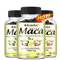 Organic Maca Root Powder Capsules - A Natural Energy Boost, Providing Positive Energy Levels and Increased Focus