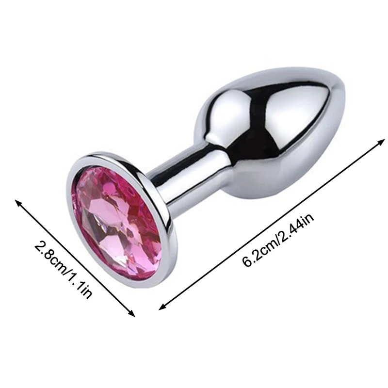 Metal Anal Plug Featuring A Gem-Embedded Base – A Beginner-Friendly, Unisex Adult Product - Image 6
