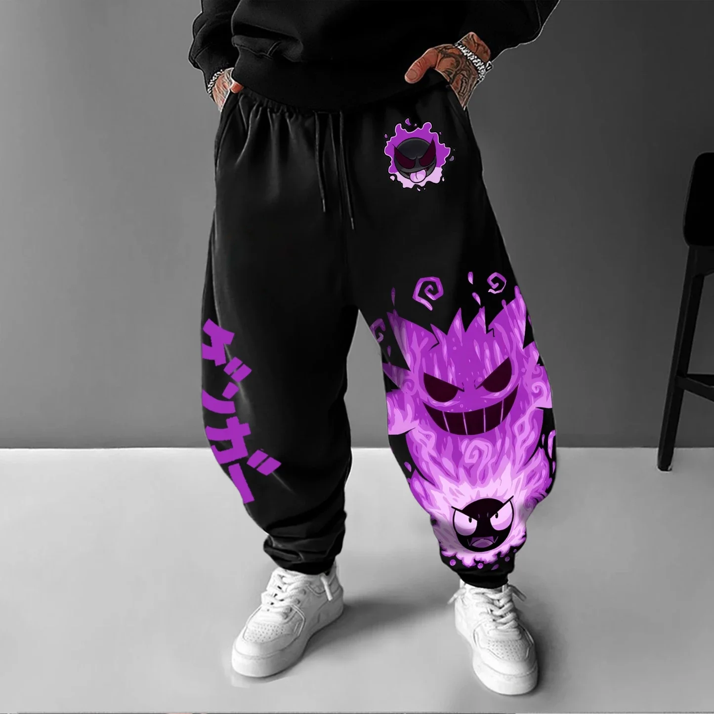 

Pokemon Joint Sweatpants New Autumn/Winter Best-selling Men's Pure Cotton Daily Life Sports Commuter Sports Harajuku Trousers