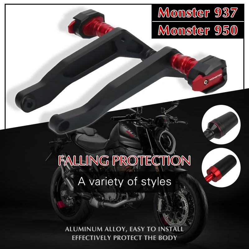 For DUCATI Monster 950 MONSTER 937 21-23 Motorcycle Aluminum Falling Protection Frame Slider Fairing Guard Crash Pad Protector