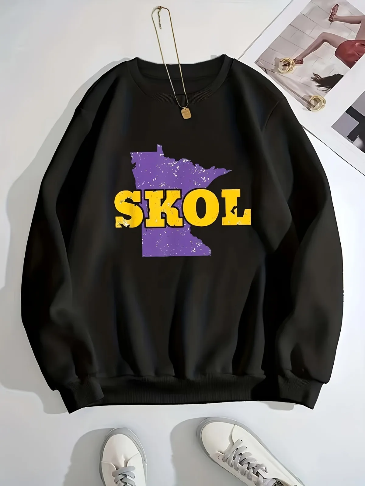 Modisches, lässiges Damen-Sweatshirt mit Rundhalsausschnitt, bequemer und lustiger Pullover mit Buchstabenmuster, bedruckt, für den täglichen Gebrauch, Goth-Kleidung