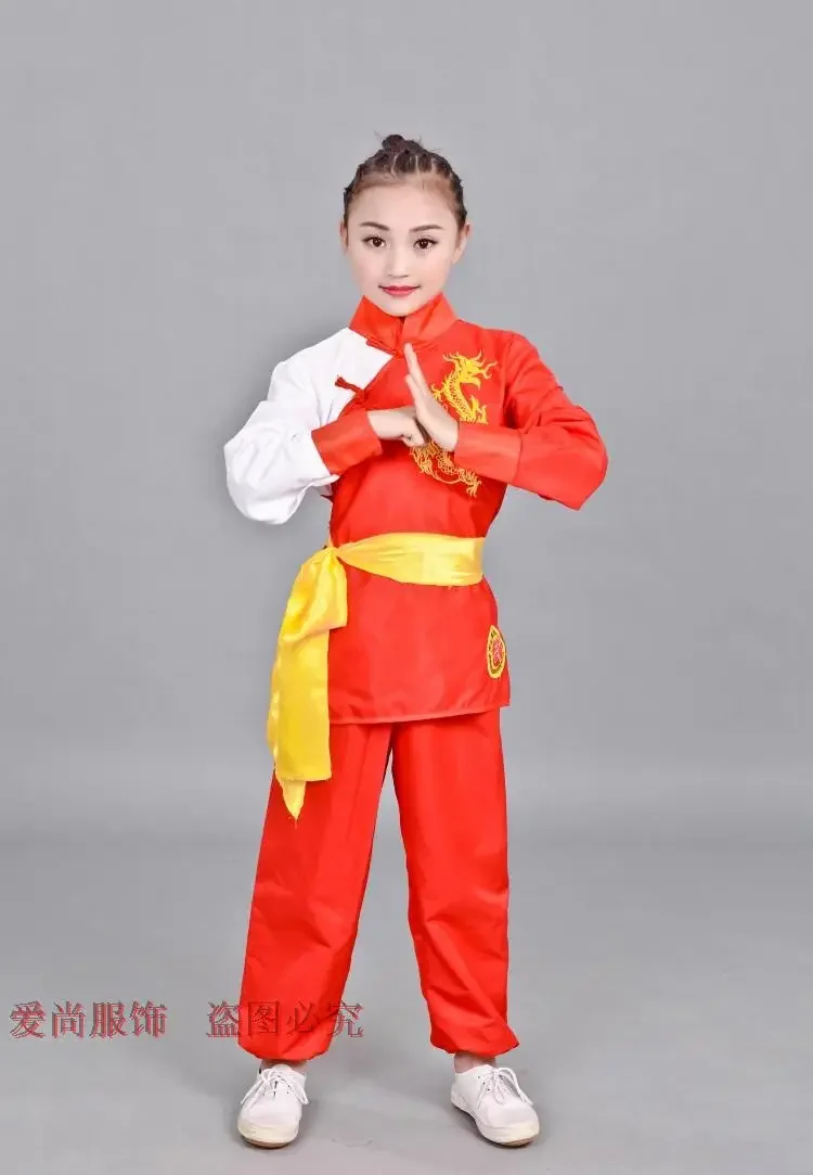 Kinder Chinesische Traditionelle Wushu Kostüm Uniform Kung Fu Anzug für Kinder Jungen Mädchen Bühne Leistung Kleidung Set