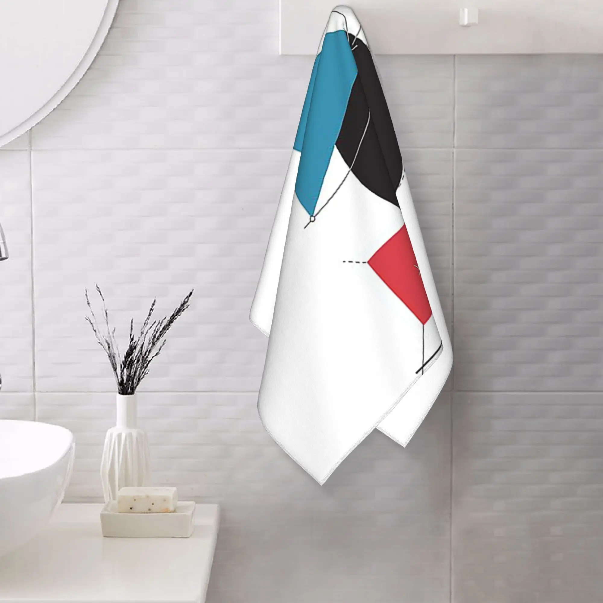 Custom Bauhaus Soft Face Towel Quick Dry Pool Bath Cotton Towels Absorbent