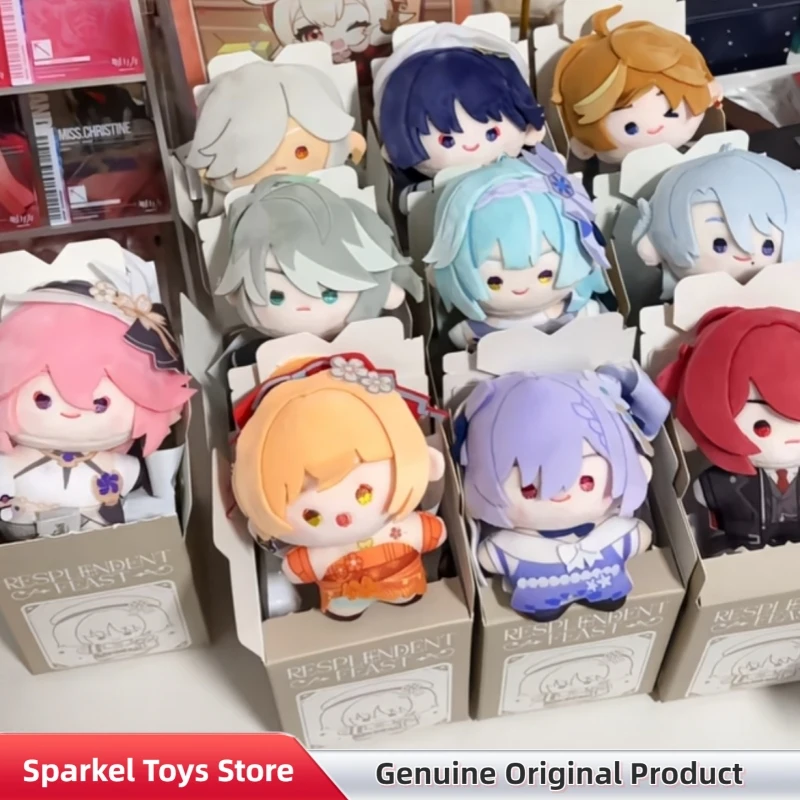 Genshin Impact Resplendent Feast Serie Q-Version Plüsch-Anhänger Puppe Blindbox Niedliche Anime-Figur Sammlerstück Geschenk