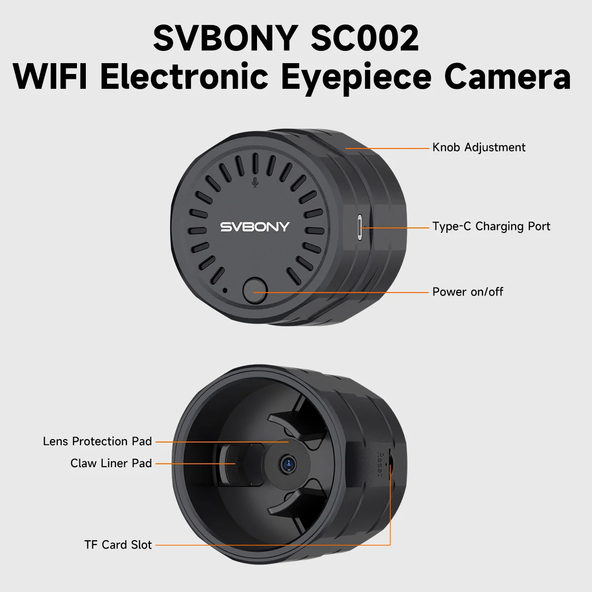 SVbony SC002 WiFi-Kamera, digitale Kamera, kompatibel mit SV28 SV41 Pro Spotting Scope SV202 Fernglas für die Vogelbeobachtung – Detail 21