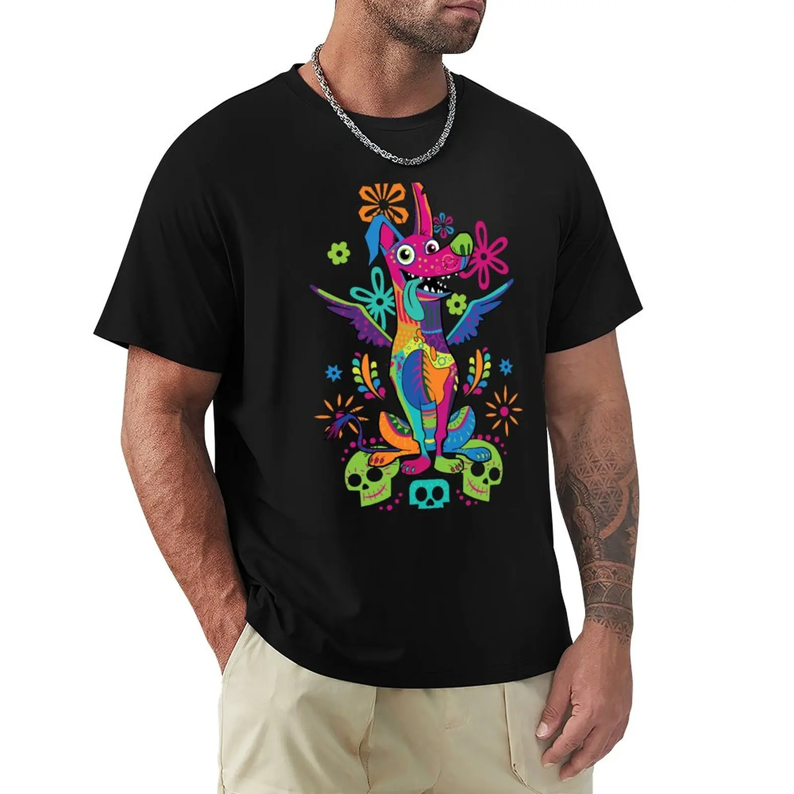 Day Of The Dead: Dante Coco Dog T-Shirt Blouse black t shirt designer t shirt men