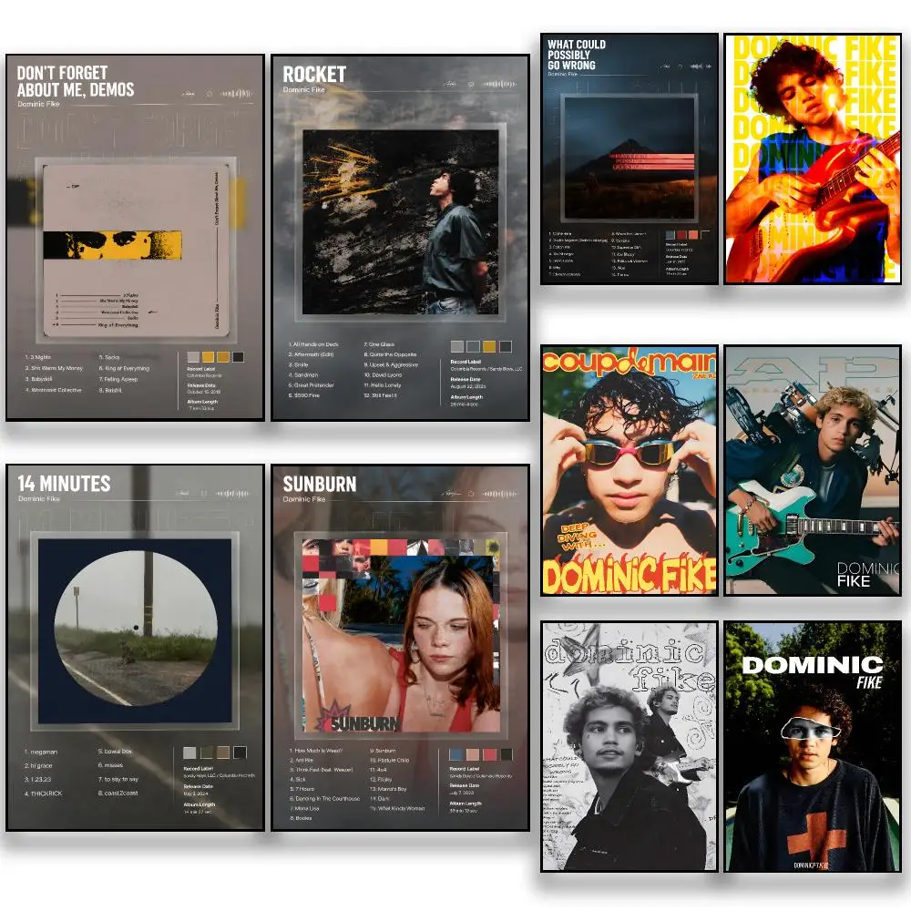 Singer D-Dominic Fike Alternative Pop Poster HD Removable Wall Art Gift Bedroom Lounge Dorm Office Gaming Cafe Bars