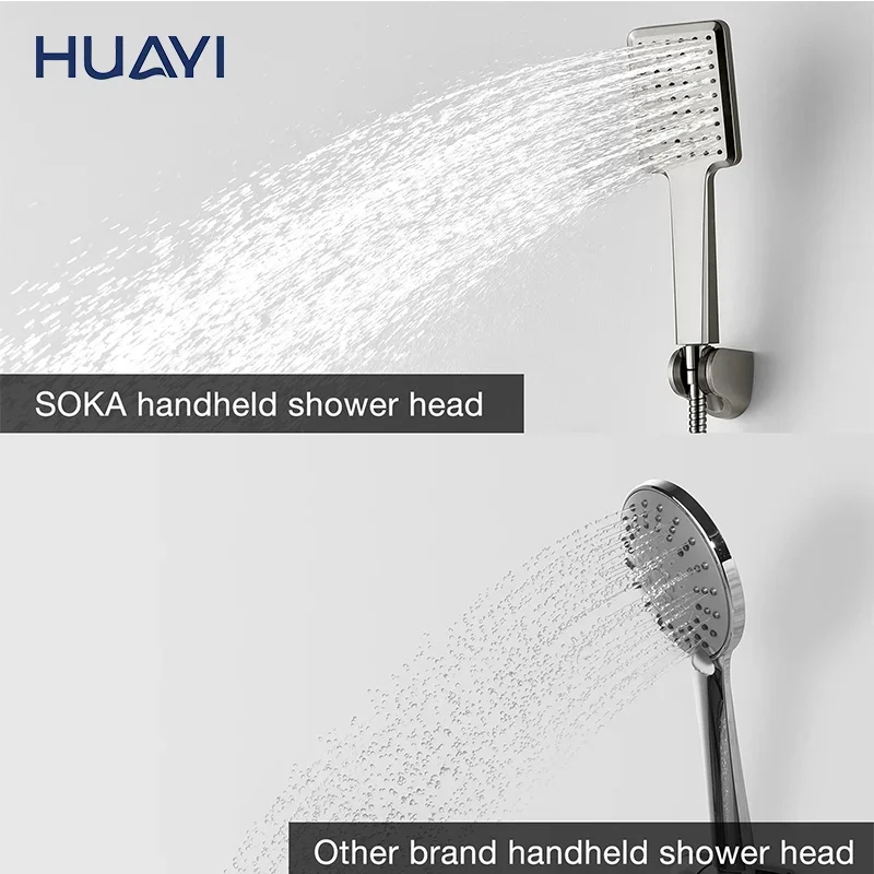 005 Factory Brushed Nickel Shower Mixer bathroom high pressure rain shower set