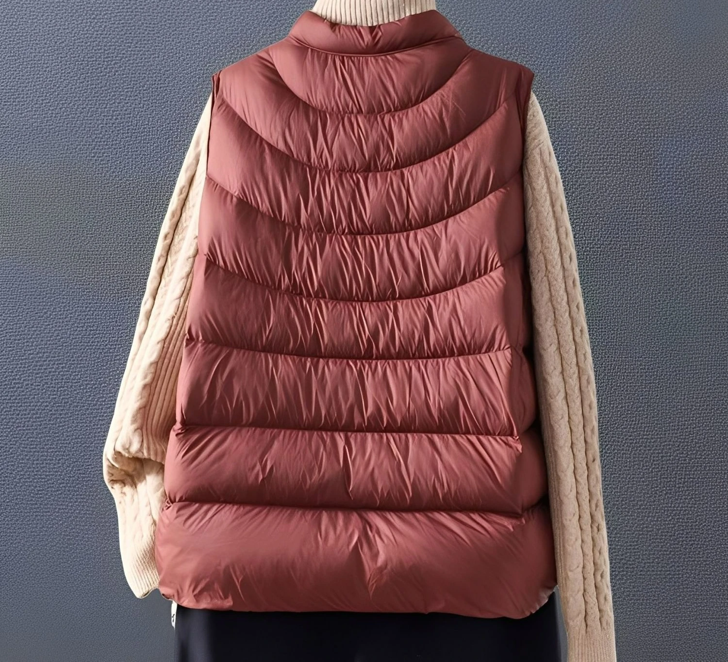 

Down Vest Women's Short 2025 Autumn and Winter New Lightweight Loose Warm Retro Stand Collar Vest