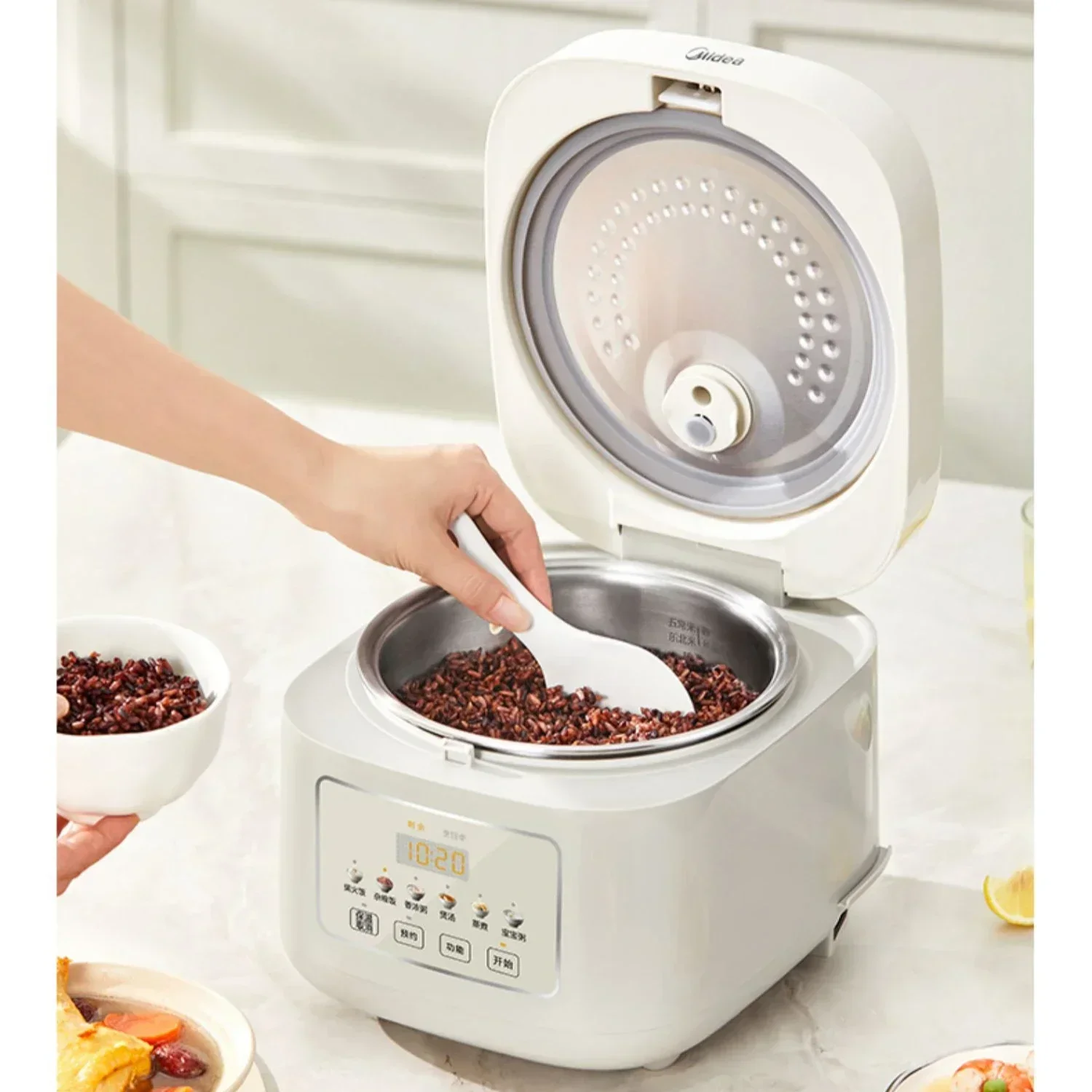 Household rice cooker. 3L. Uncoated. 0 coating. 316 liner stainless steel. Small capacity. Durable and healthy.