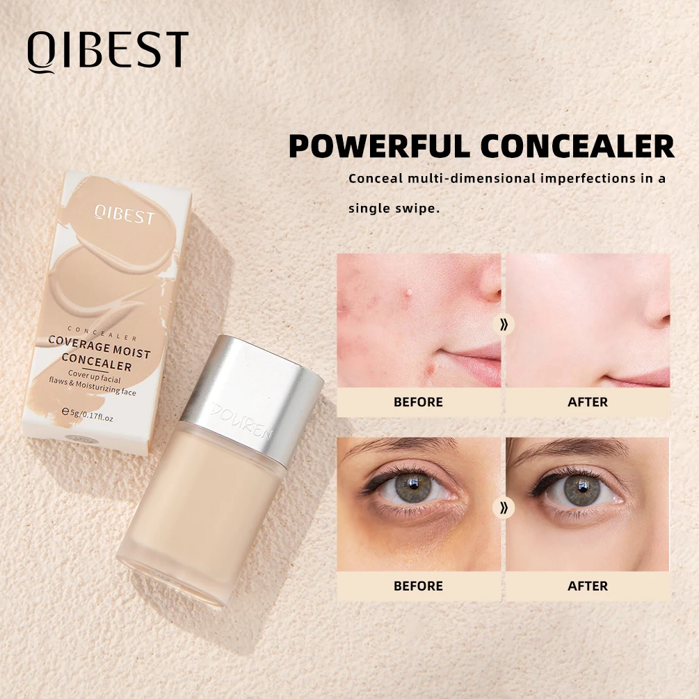 

Liquid Concealer Stick Foundation Cream 4 Color Moisturizing Full Coverage Acne Dark Circle Natural Matte Concealer Cream Makeup