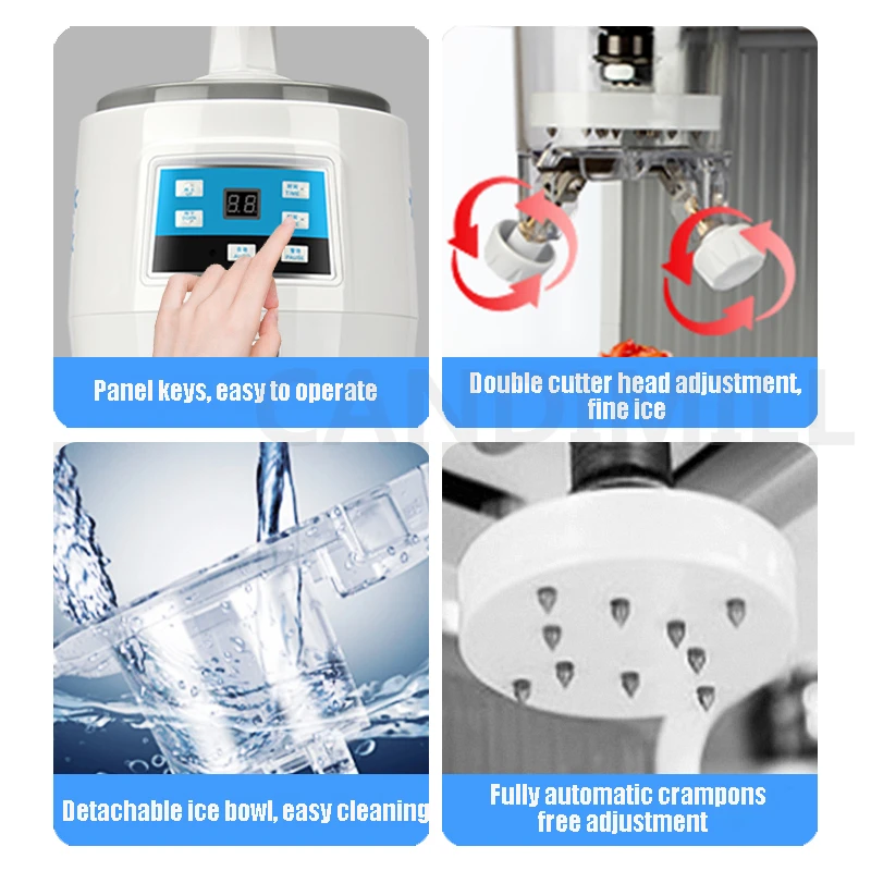 220v elétrico triturador de gelo neve cone smoothie bloco de gelo que faz a máquina gelo shaver ice slush maker