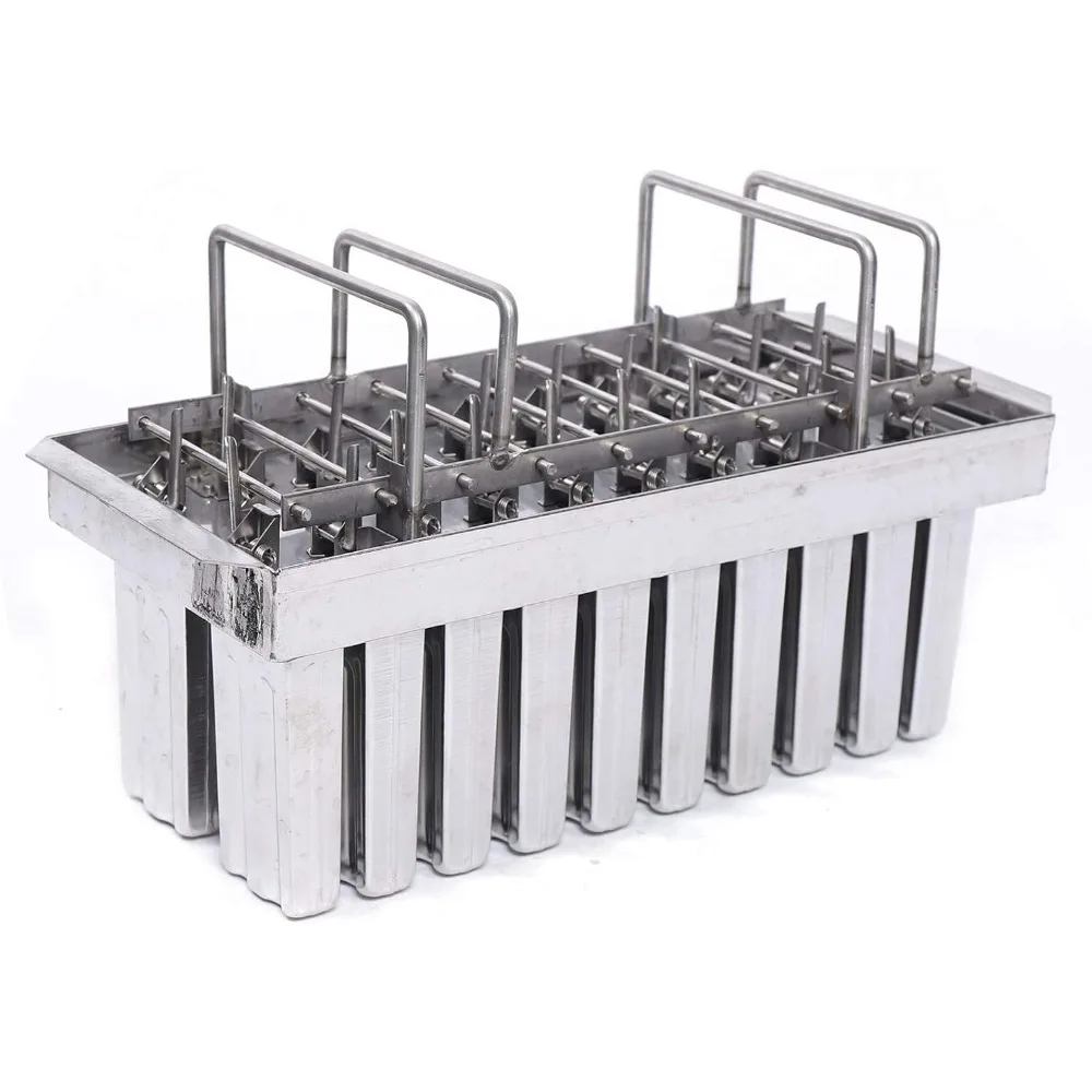 Stainless Steel Ice Lolly Molds Kit Ice Pop Lolly Ice Cream Stick Holder + Cleaning Brush