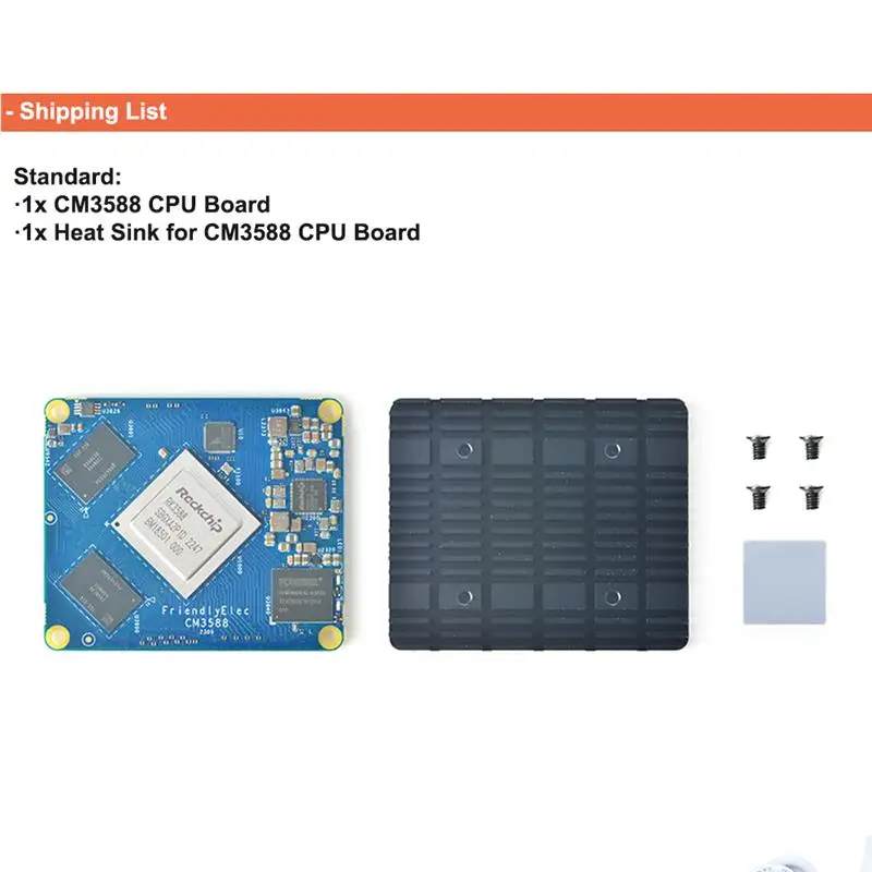 To CM3588 NAS Kit Rockchip RK3588 Development Board On-board PCIe 2.5G Ethernet Controller supports