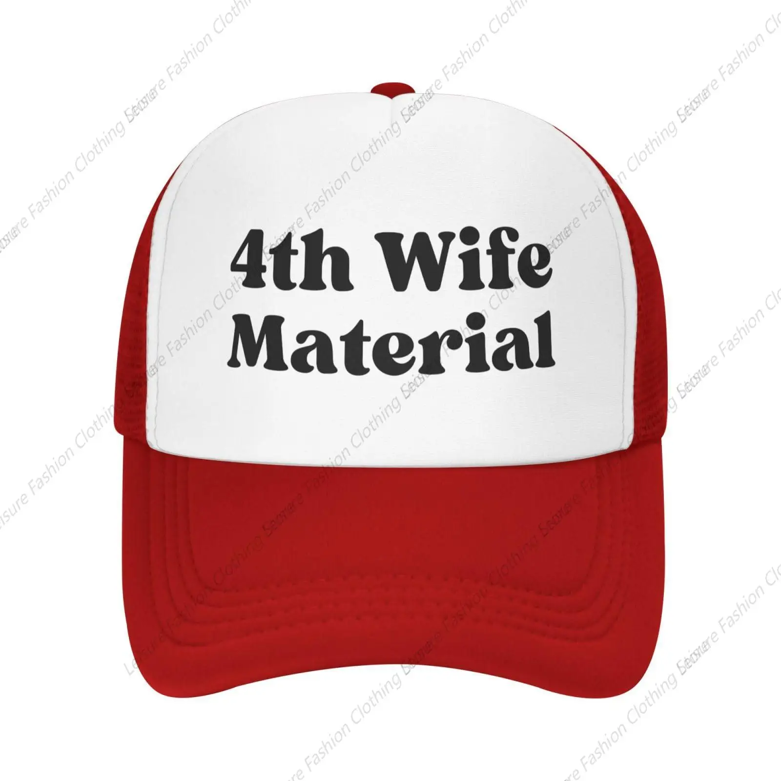 4th Wife Material Mesh Caps Valentine's Day Mesh Hat Men Women Baseball Cap Trucker Hats