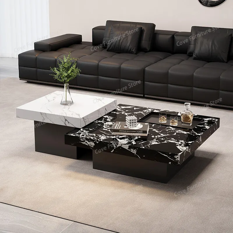 

Designer Luxury Coffee Table Decoration Modern Living Room Space Saving Side Table Clear Unique Mesa Auxiliar Home Furniture