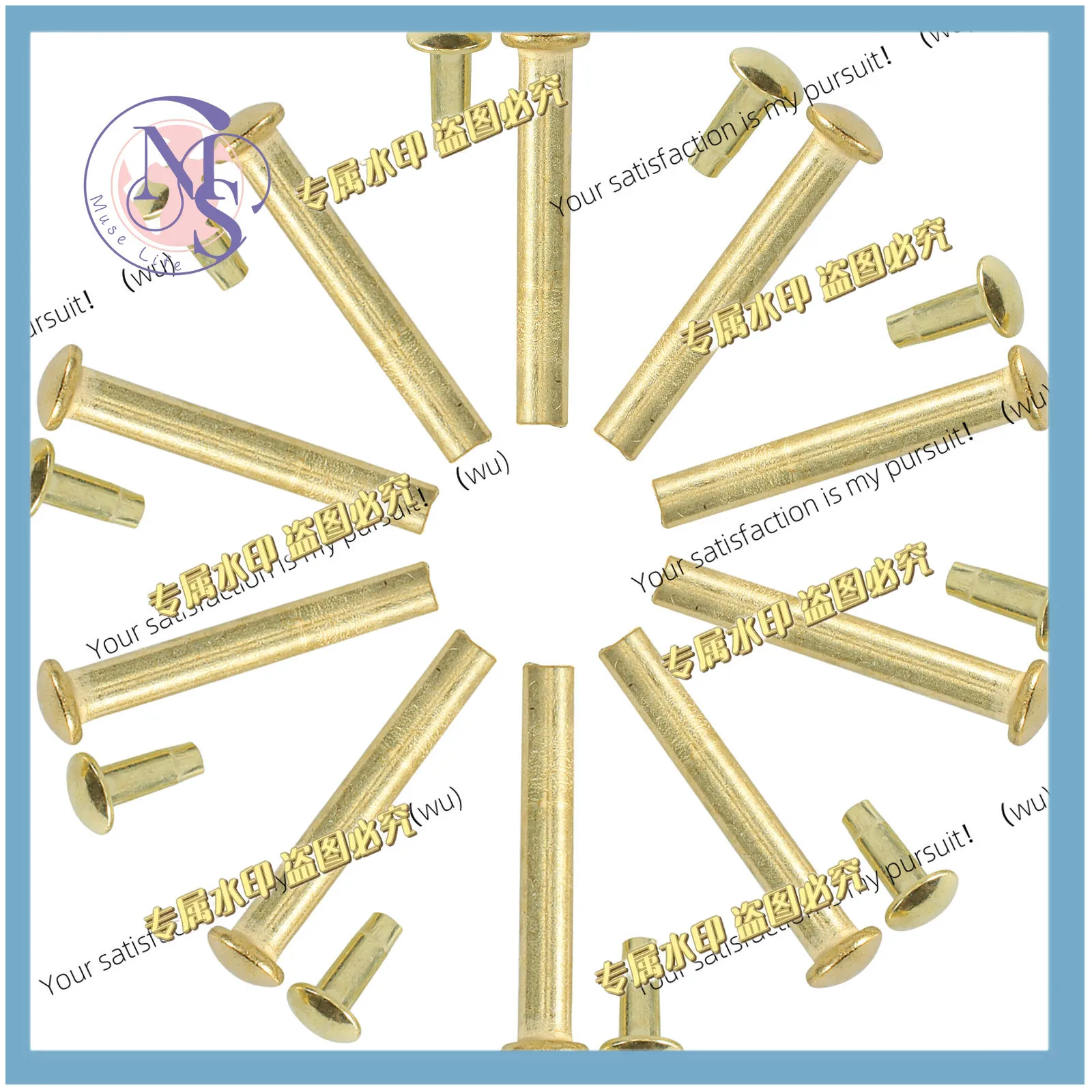 10 Folding Fan Shaft Repair Kit, Stainless Steel Rivets and Nuts 21/3mm Diameter, Gold Plated Fan Shaft Replacement Fasteners
