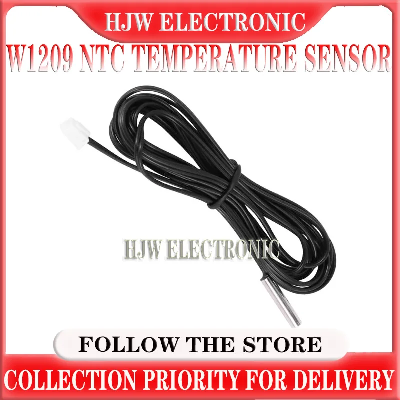 W1209 0.5m 1m 2m 3m Waterproof NTC Thermistor Accuracy Temperature Sensor 10K 1% 3950 Wire Cable Probe For Arduino W1401