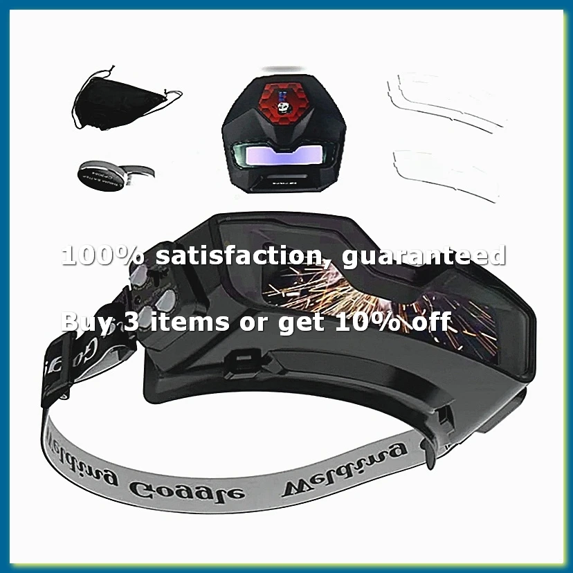 ●New Auto-Dimming Welded Head Goggles,4/5-9/9-13 with Grinding, Suitable for TIG MIG ARC Plasma Cutting