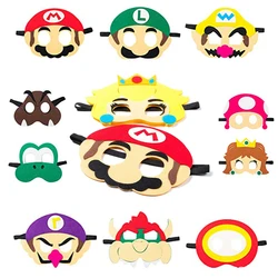 Super Mario Mask Cosplay Mask Mario Bros Luigi Yoshi Bowser Figure Decorate Anime Peripherals Children Party Supplies Mask Gift