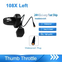 Electric bicycle 108X Left-hand Thumb Throttle Speed Control Throttle Waterproof Suitable for BaFang Central Motor BBS01 BBS02