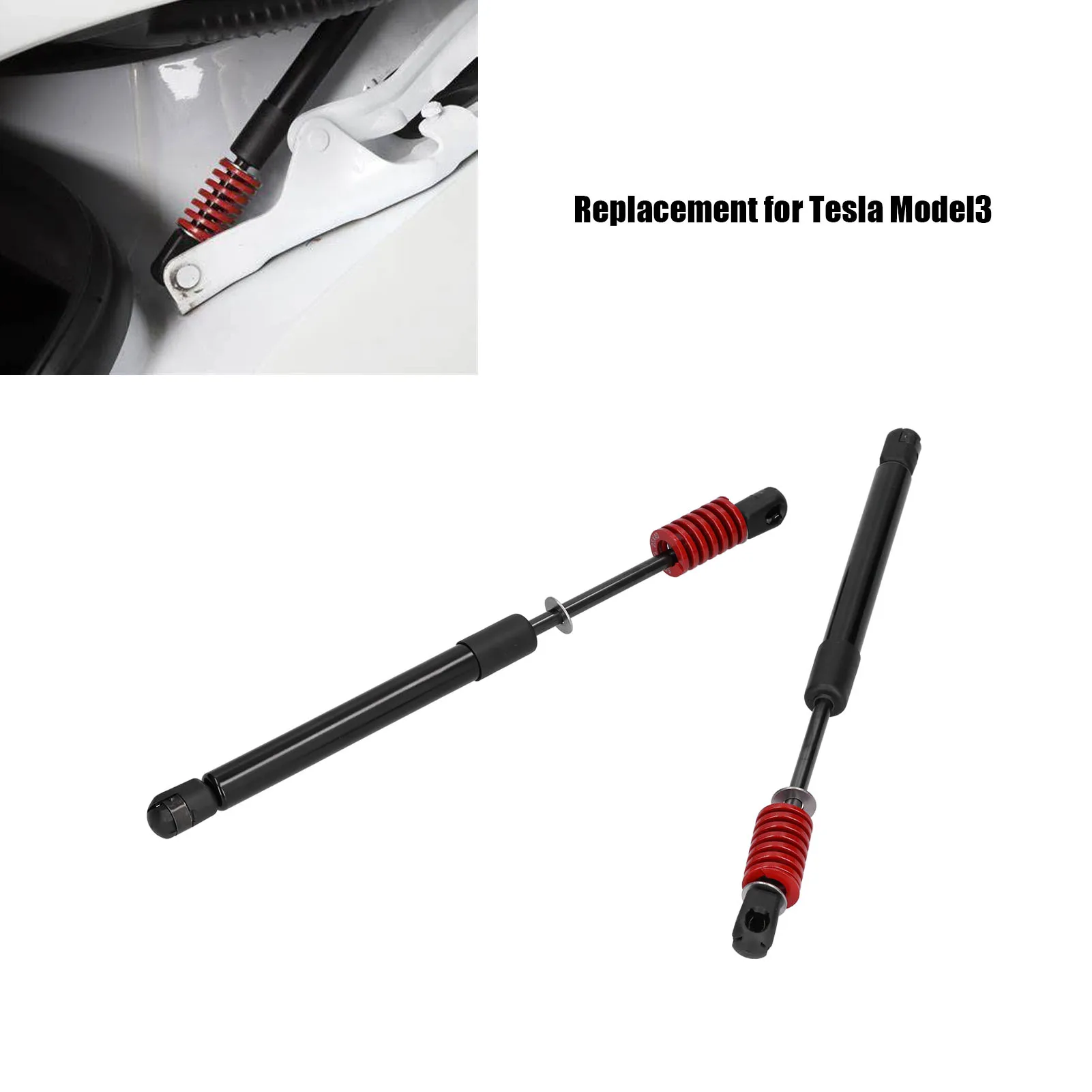 2PCS Hydraulic Hood Lift Support Rod Carbon Steel Alloy Replacement For Tesla Model 3