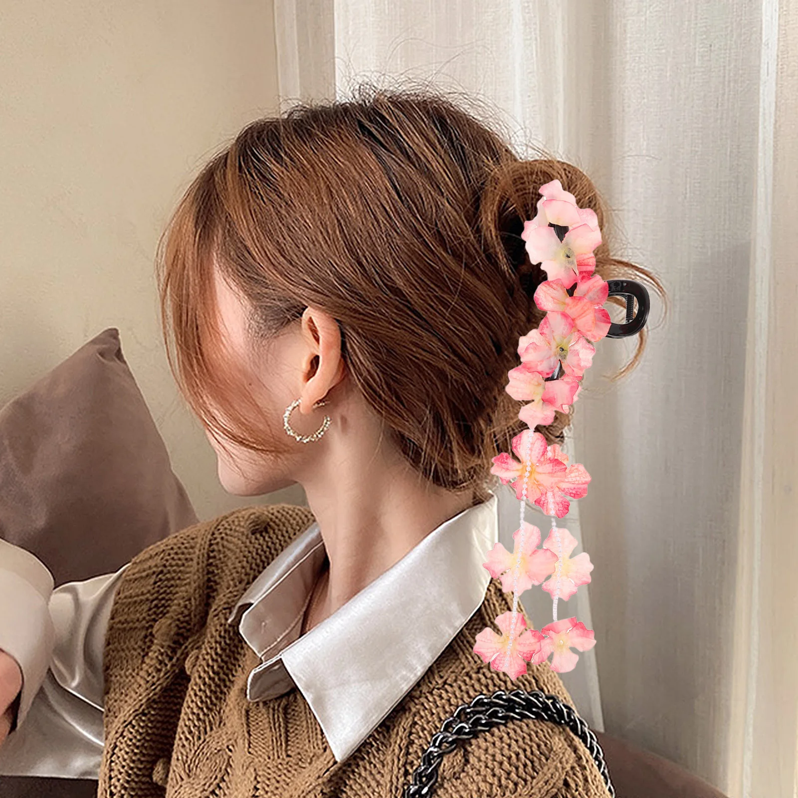 

Зажим для волос с декоративной кисточкой в стиле бохо, универсальное использование для пляжных аксессуаров и особых случаев, зажим в виде акулы, заколка для волос