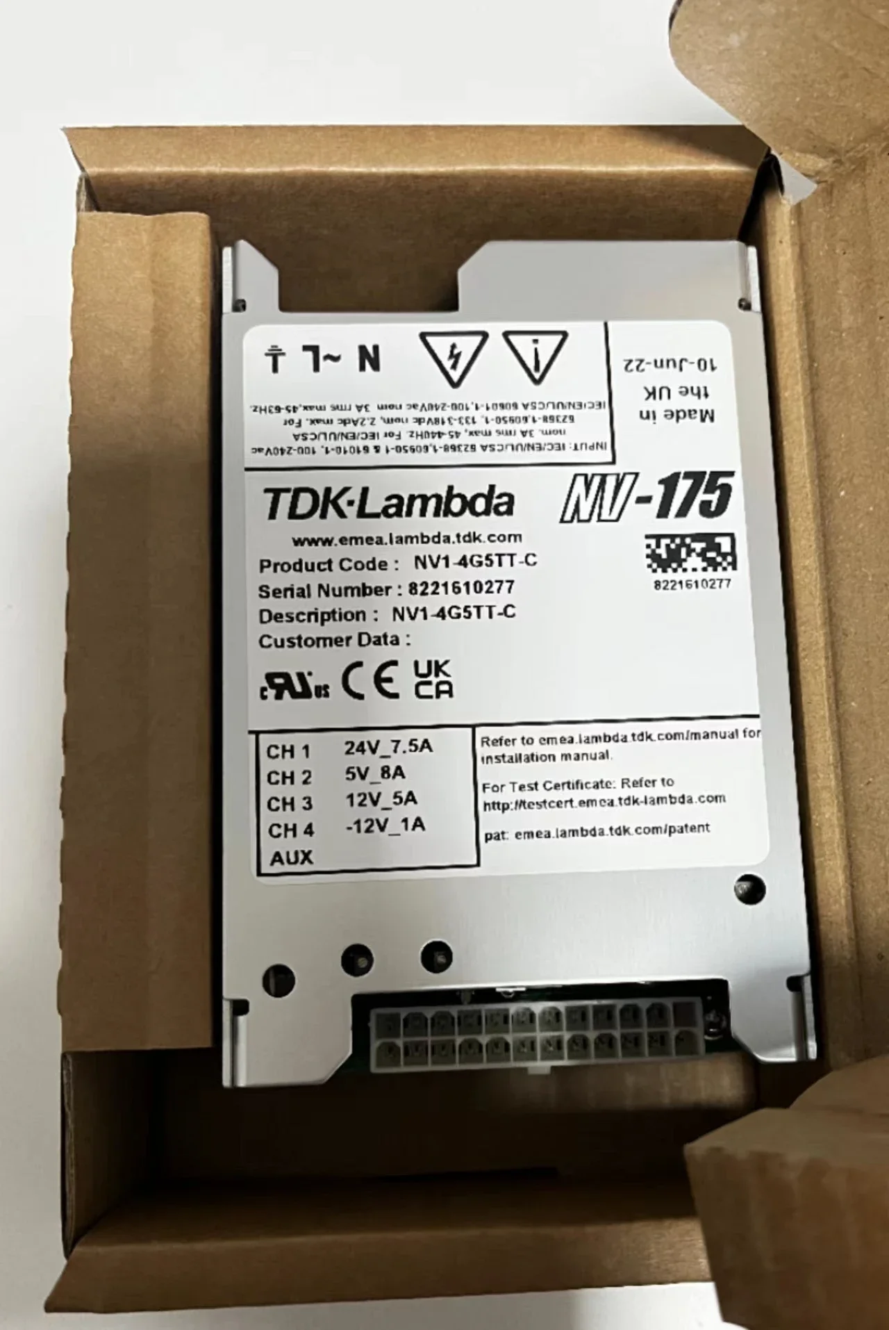 

Для NV1-4G5TT-C Блок питания TDK-lambda Nv-Power