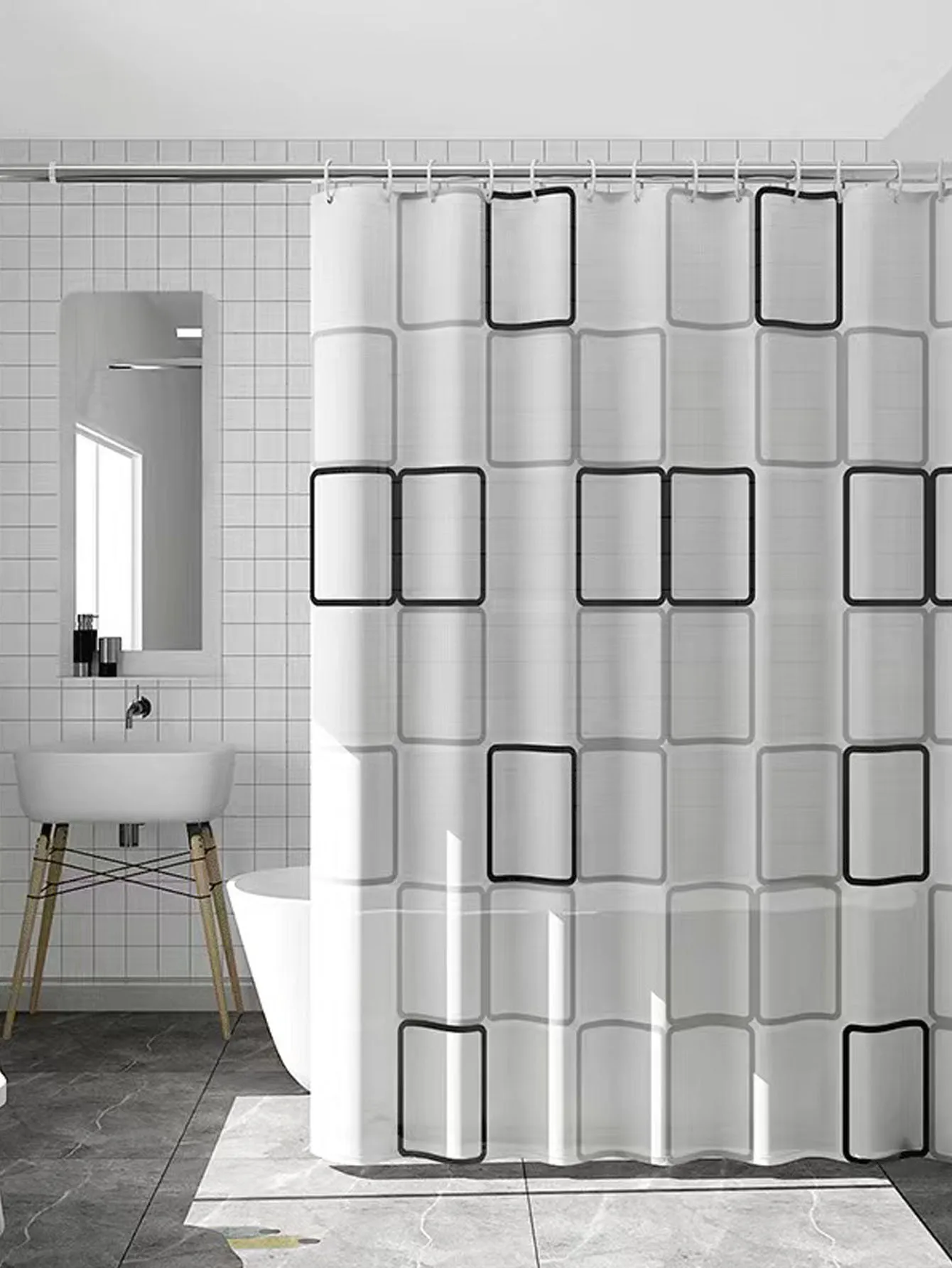 80*180cmPEVA shower curtain, bathroom partition curtain, thickened shower curtain, waterproof, mildew proof, dry wet separation