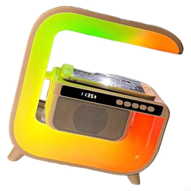 مصباح غرفة نوم 83cc وشحن لاسلكي لشاحن الهاتف BT5.2 اتصال سريع