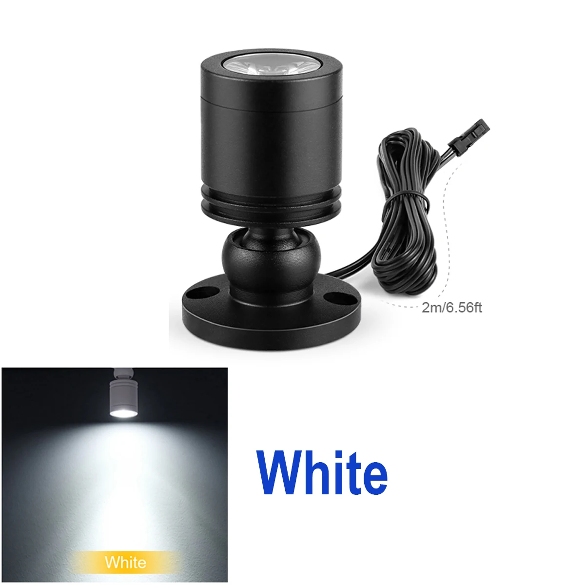 DC12V LED-Mini-Strahler mit Dupont-Schnittstelle, Kalt-/Warm-/Naturweiß-Spot-Lampe für Innenbeleuchtung