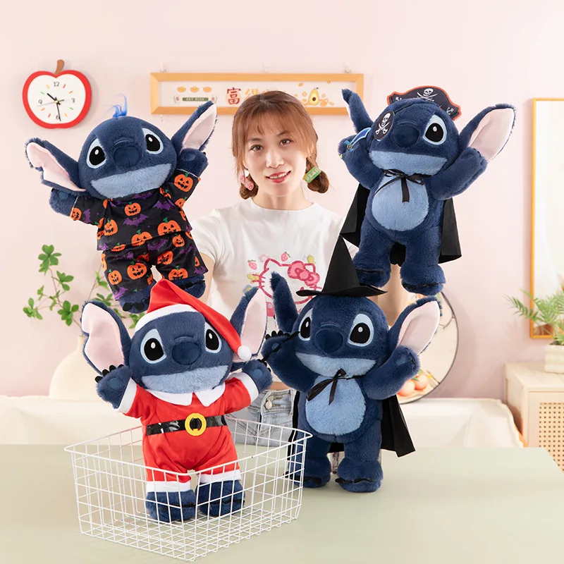 

40 см Disney Lilo & Stitch Рождественские плюшевые игрушки Мультфильм Аниме Мягкая кавайная кукла на Хэллоуин Плюшевые детские подарки на день рождения