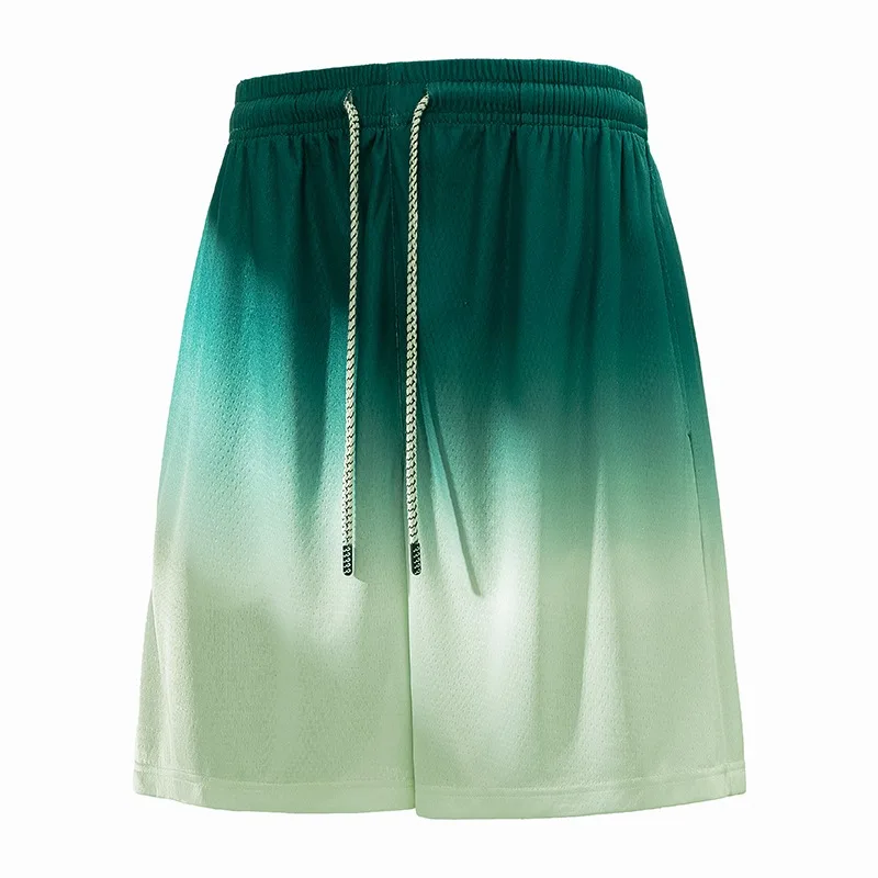 

Men Gradient Casual Shorts Summer Loose Straight Wide Leg Four-point Sports Shorts