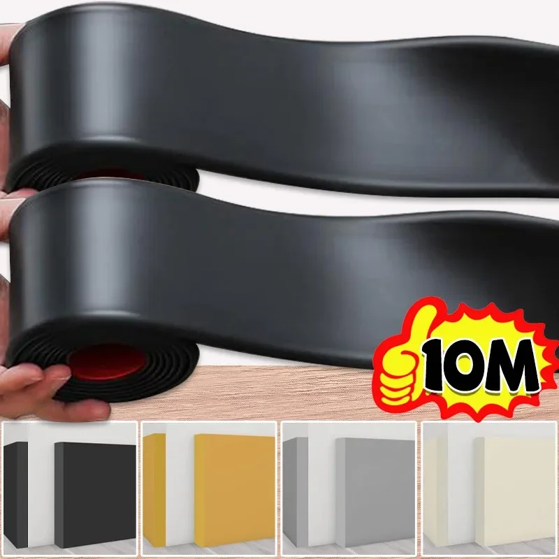 2/10M Thickened 3D Skirting Line Wall Sticker Self Adhesive Waterproof Anti-collision Decorative Strip Living Room Corner Line
