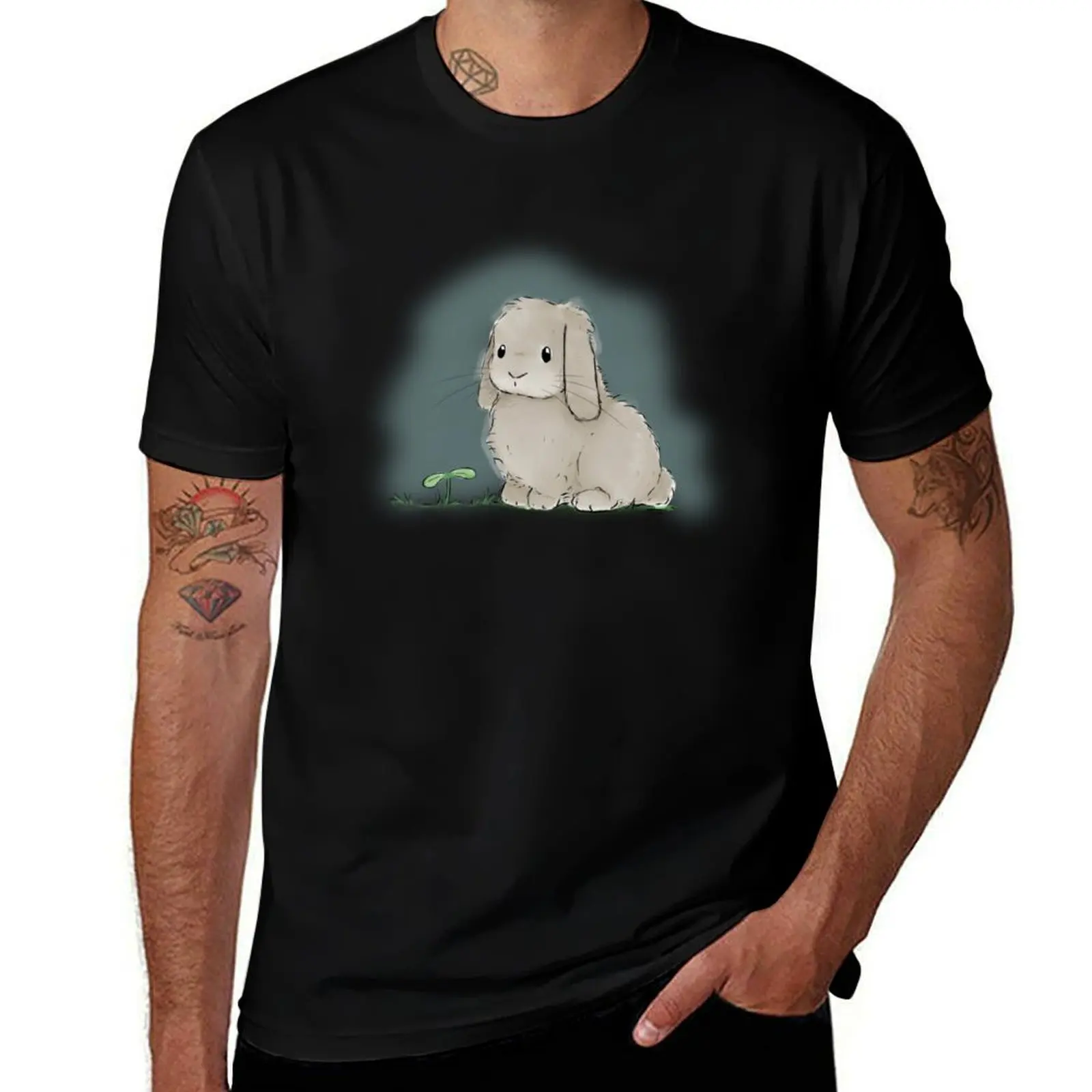 Thoughtful bunny T-Shirt plus size tops cute clothes t shirt for men