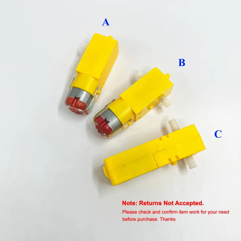 1PC DC 3-6V Mini TT Motor Single Shaft/ Dual Shaft Slow Speed for Arduino Intelligent Car Chassis Four Drive Car Smart Car Robot