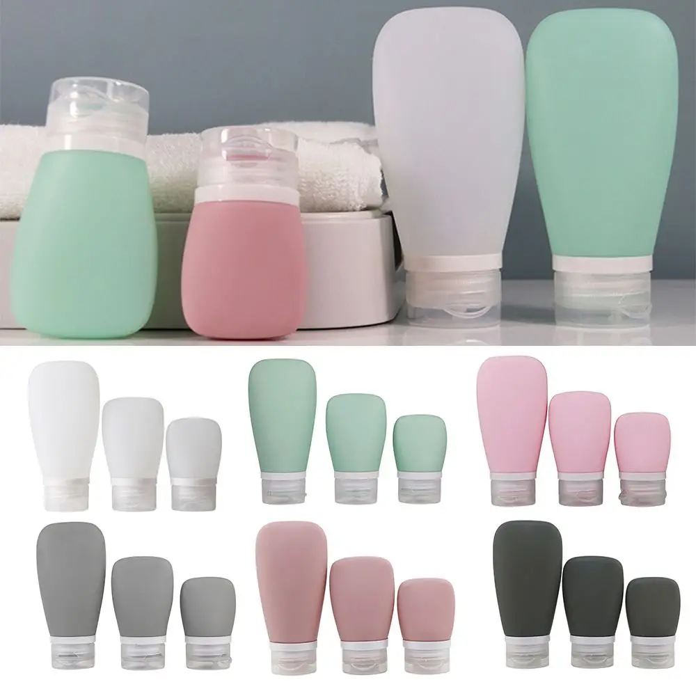 30/60/90ml Travel Toiletry Bottles Leakproof Silicone Lotion Bottles Shampoo Container Refillable Squeeze Tube Empty Bottle