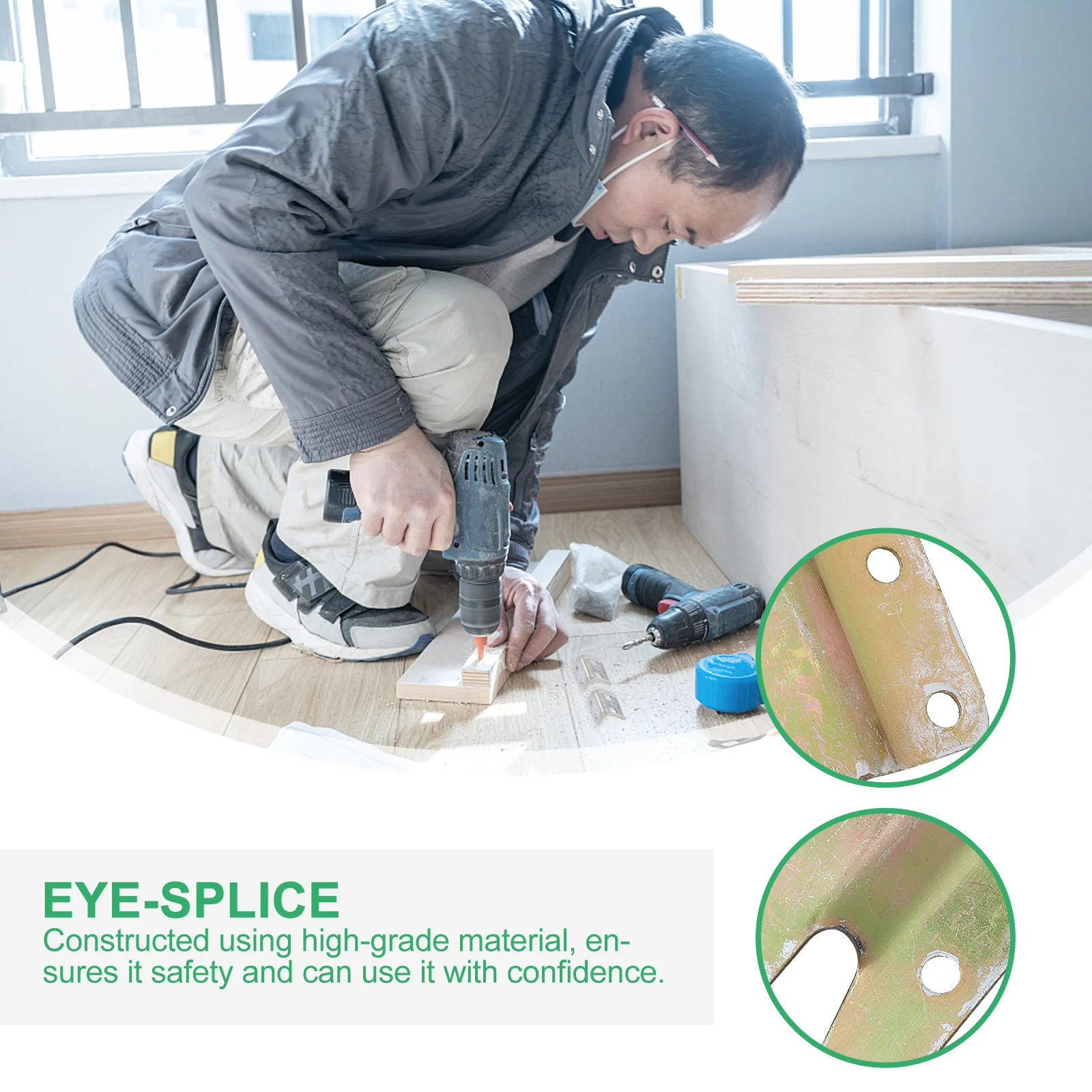 

20Pcs Sofa Connector Bracket Heavy Duty Steel Furniture Sectional Connector for Sofa Couch Interlock Use Interlock Bracket