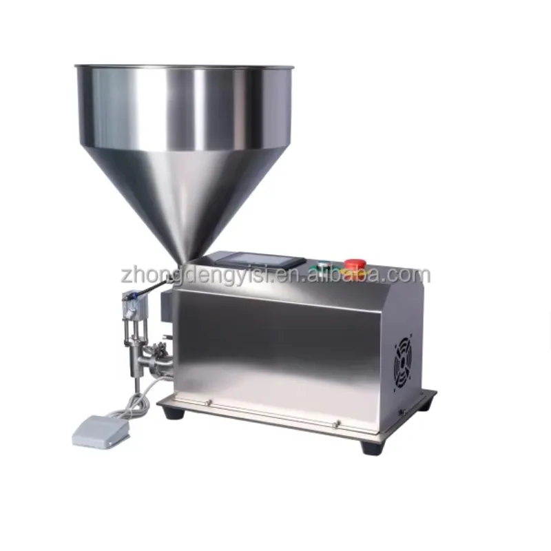 Semi-Automatic Single Nozzle Filling Machine PLC Control For Beverage Thick Liquids Pastes 100-60000ml Capacity Plastic Bottles