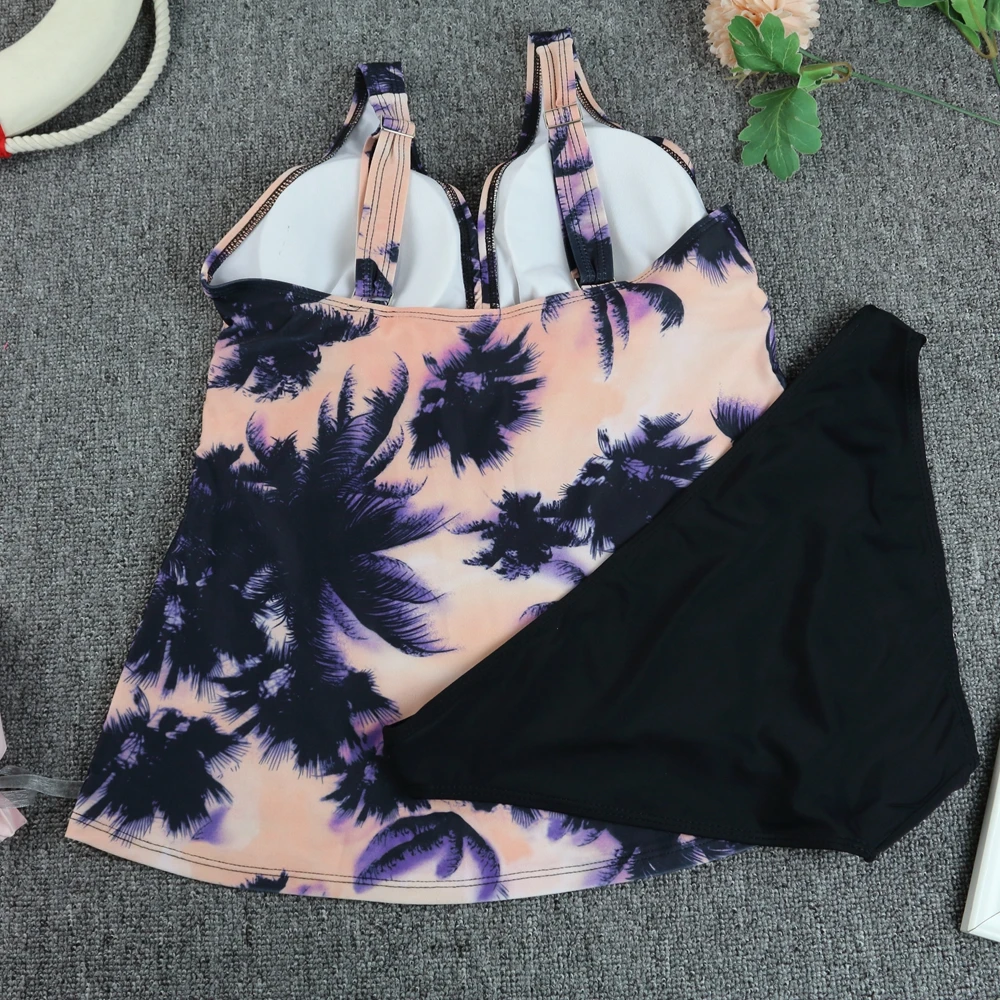 Sexy 2025 Push Up Bikini Set Floral Tankini Two Piece Swimwear Biquini Swimsuit Bikinis Brazilian Vintage Bathing Suit Beachwear