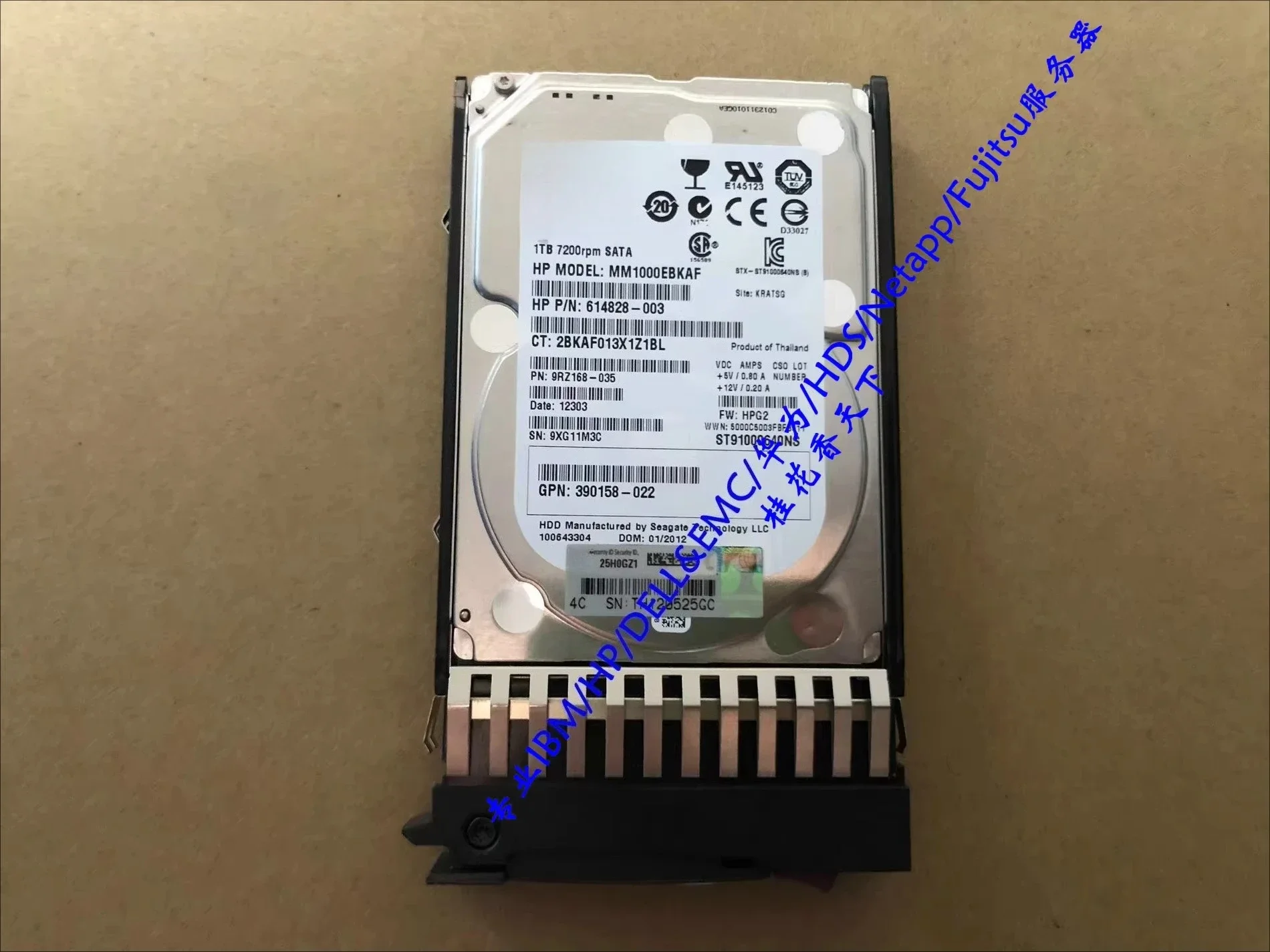 

Используется для жесткого диска HP 626162-001 1T 7.2K SATA 2.5 625609-B21