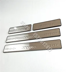 Stainless Steel scuff plate door sill Trim Scuff Plate/Door Sill For Suzuki Sx4 S-cross 2014-2018 Car Accessories Car-styling