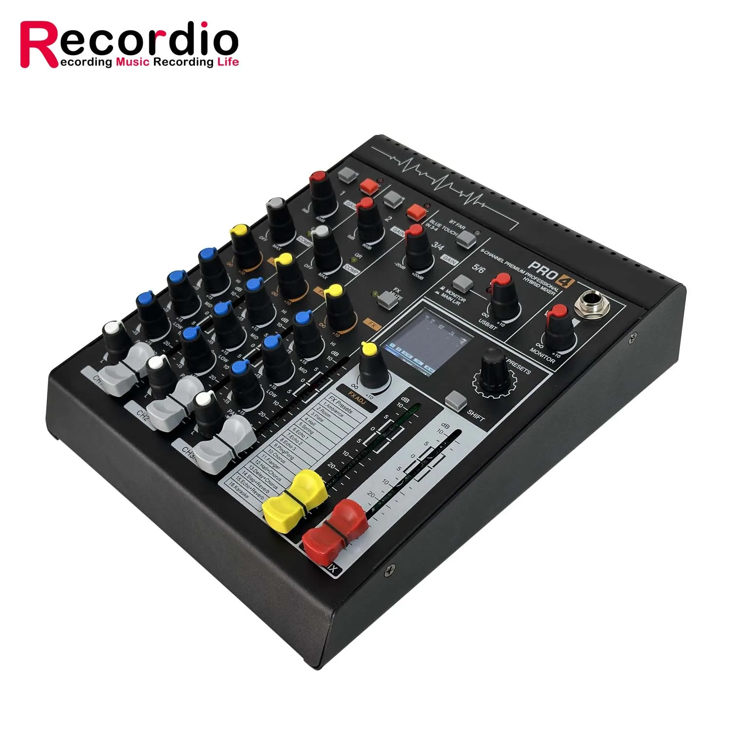 GAX-PRO4 Recordio LCD Screen Mixer 16 DSP OTG With Comp Adjustment for Studio Creation Recording