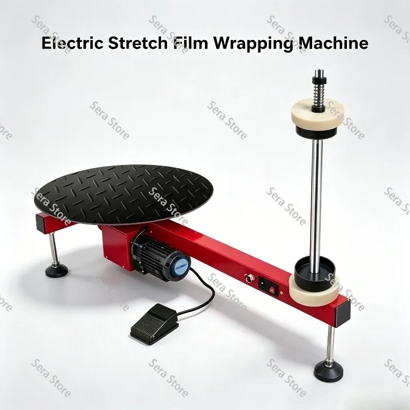 T-type Semi-automatic Electric Stretch Film Baler Carton Wrapping Machine Warehouse Logistics PE Winding Packaging Equipment